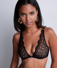 aubade-sense-of-illusion-soutien-gorge-plunge-triangle-noir image 2