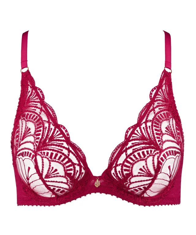 aubade-vibes-soutien-gorge-triangle-armatures-rouge-love-bordeaux image 1