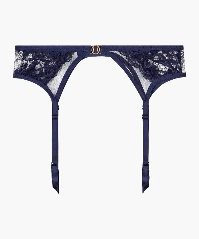 aubade-feeling-myself-astral-blue-porte-jarretelles-dentelle image 1