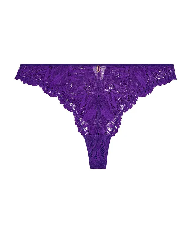 aubade-flowermania-tanga-poison-purple image 1