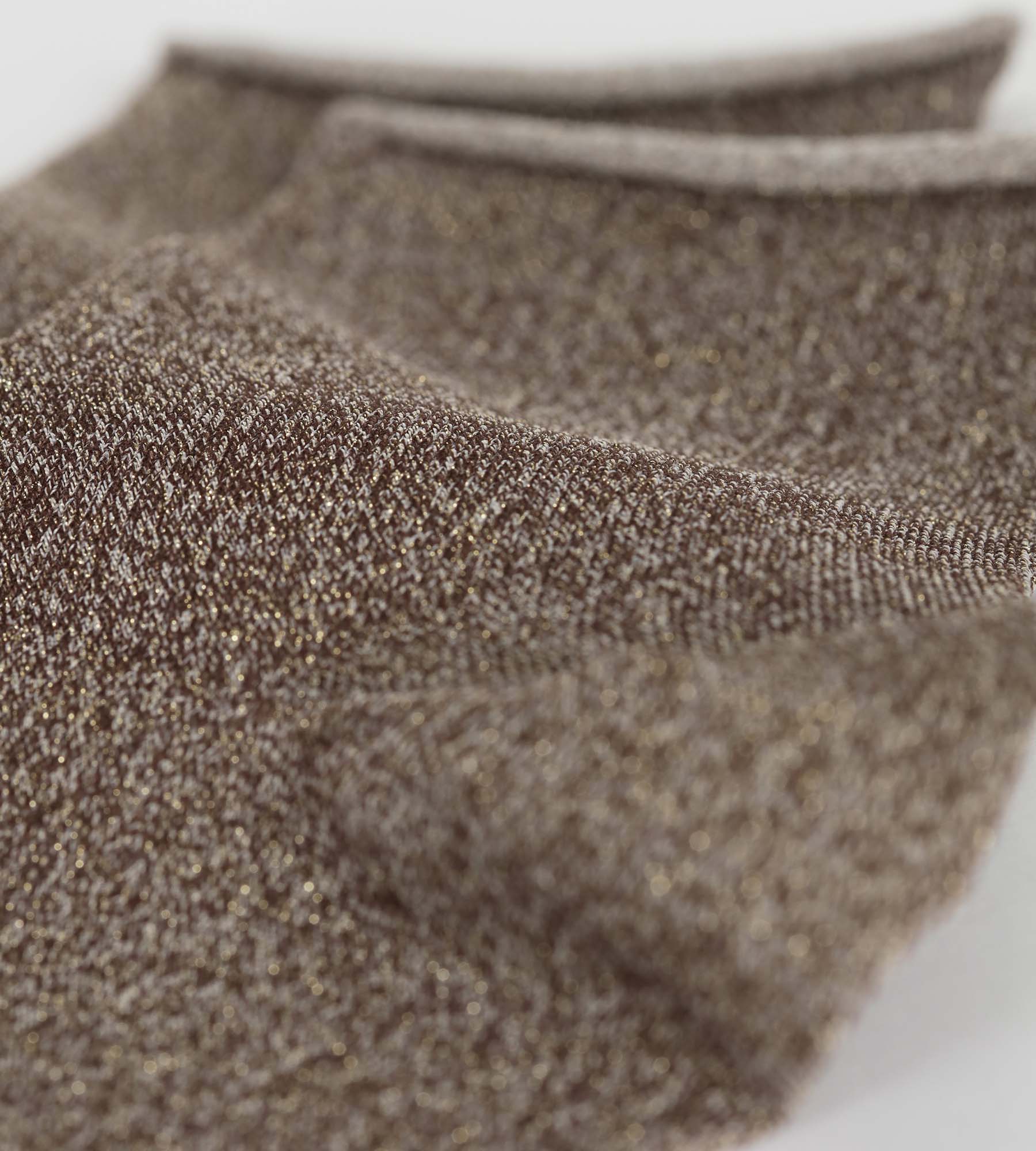 dim-mode-chaussettes-femme-mi-hautes-lurex-marron image 3