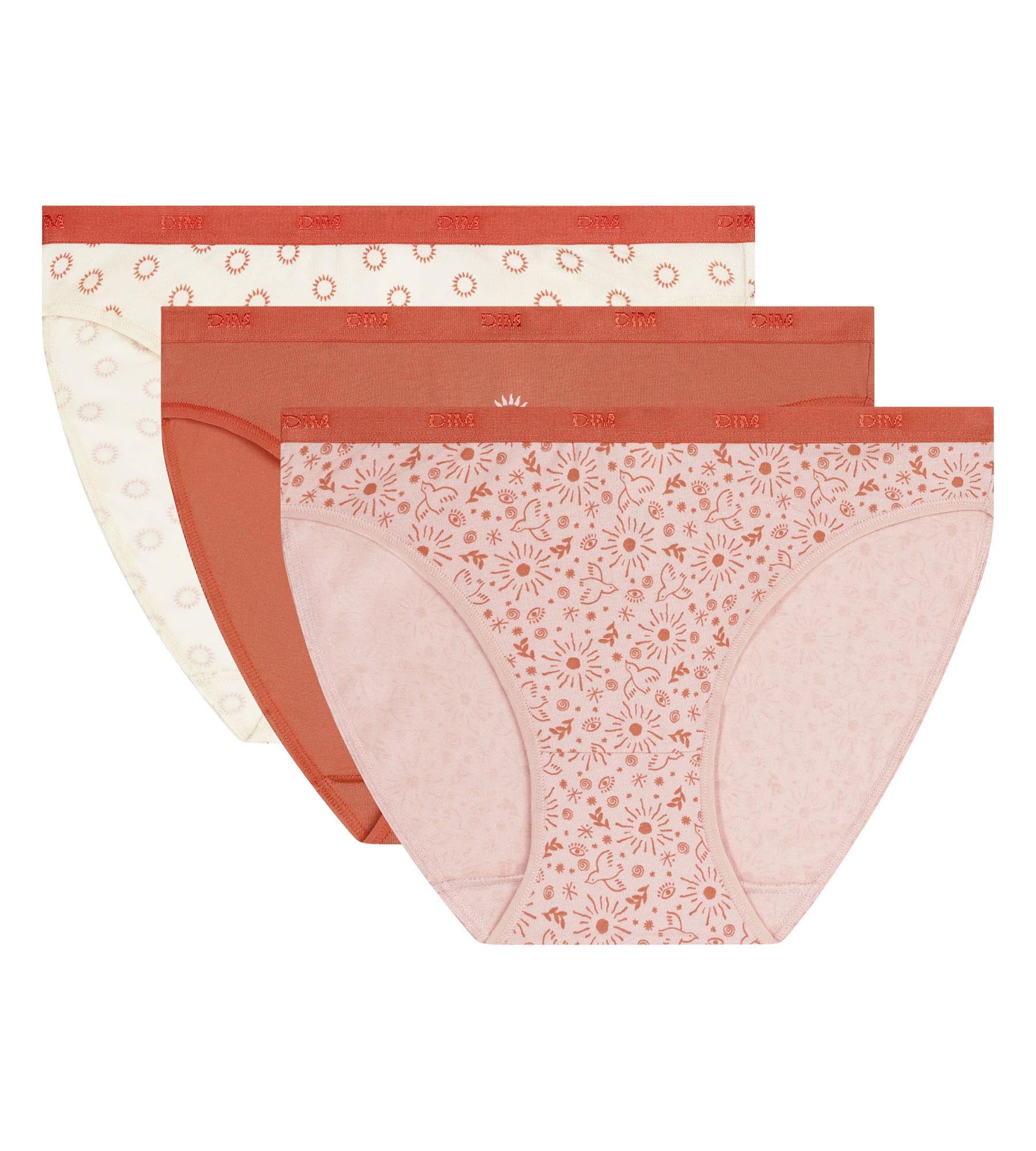 dim-les-pockets-lot-de-3-slips-femme-coton-stretch-motif-soleil image 5