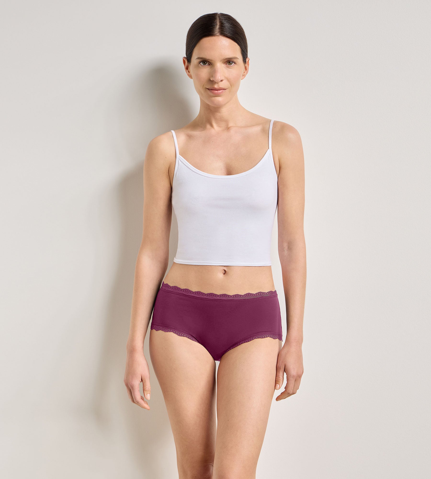 dim-daily-coton-dentelle-lot-de-2-shortys-femme-rose-meraude image 1