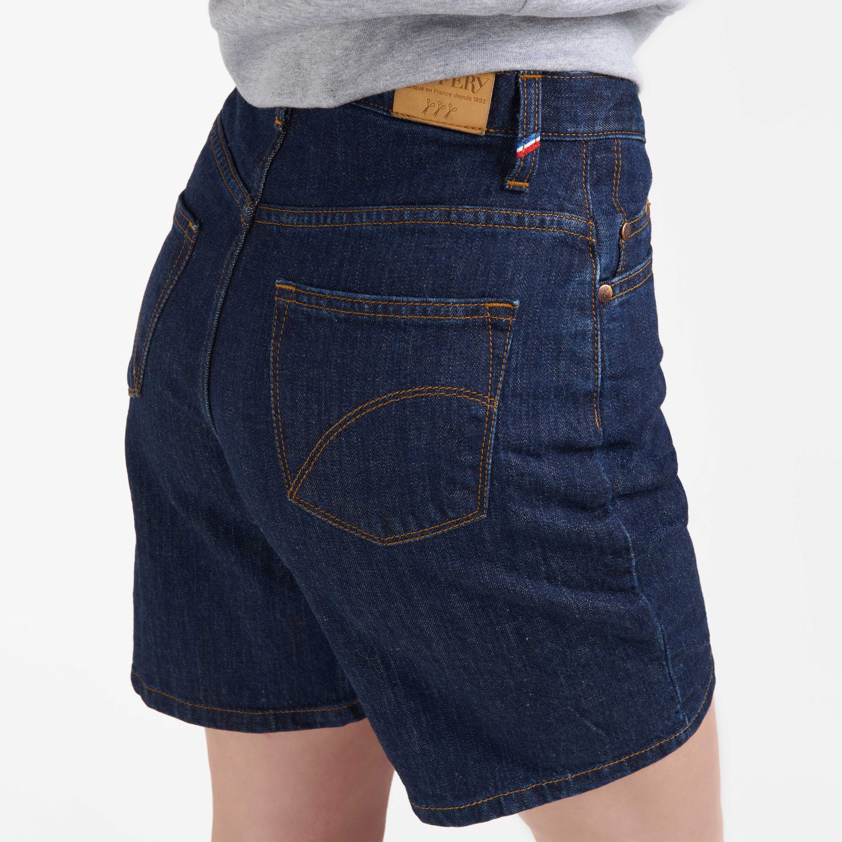 atelier-tuffery-aim-short-femme-taille-haute-en-jean-brut image 2