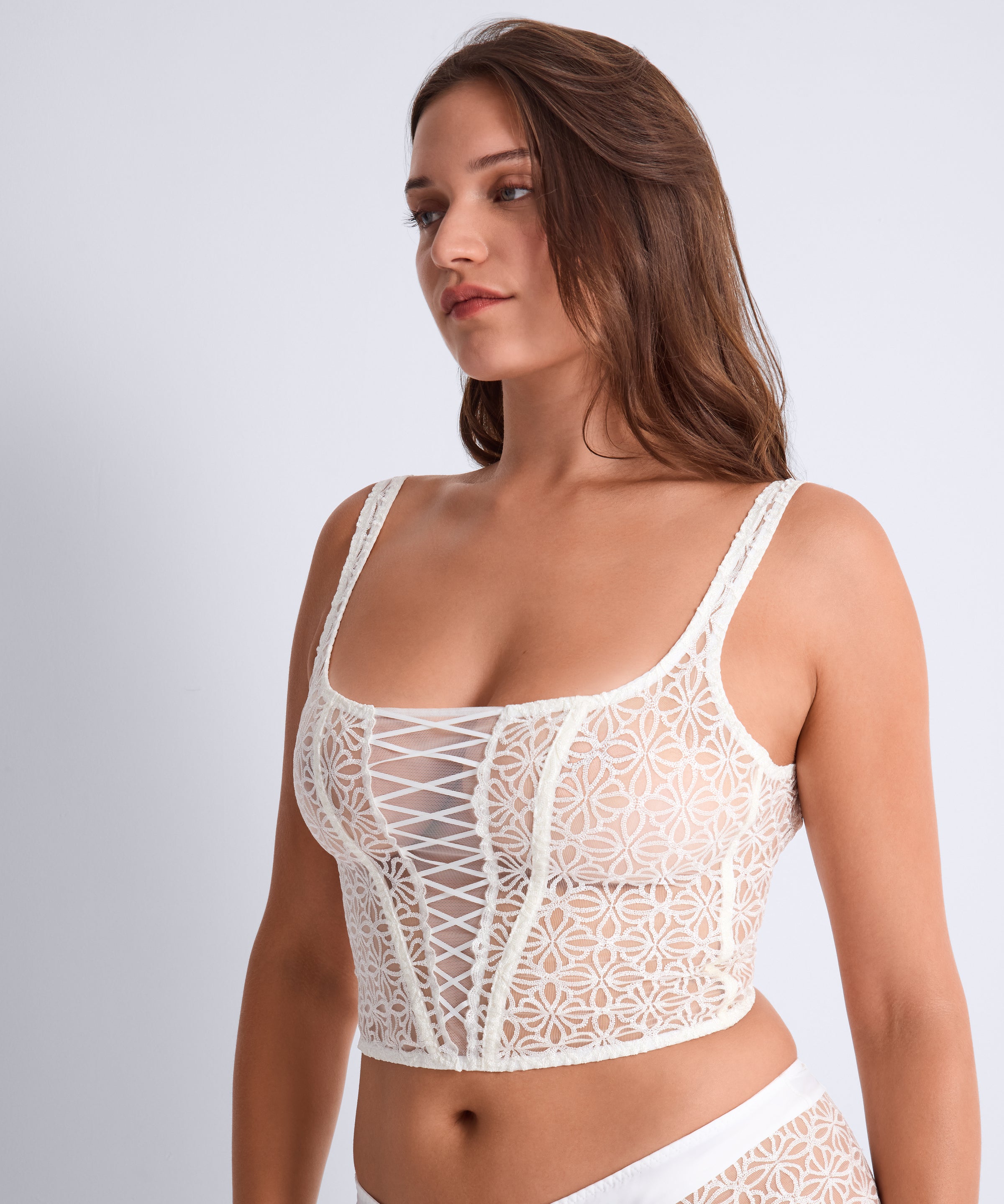 aubade-secret-memories-bustier-ivory-bustier-structurant-en-maille-fran-aise image 7