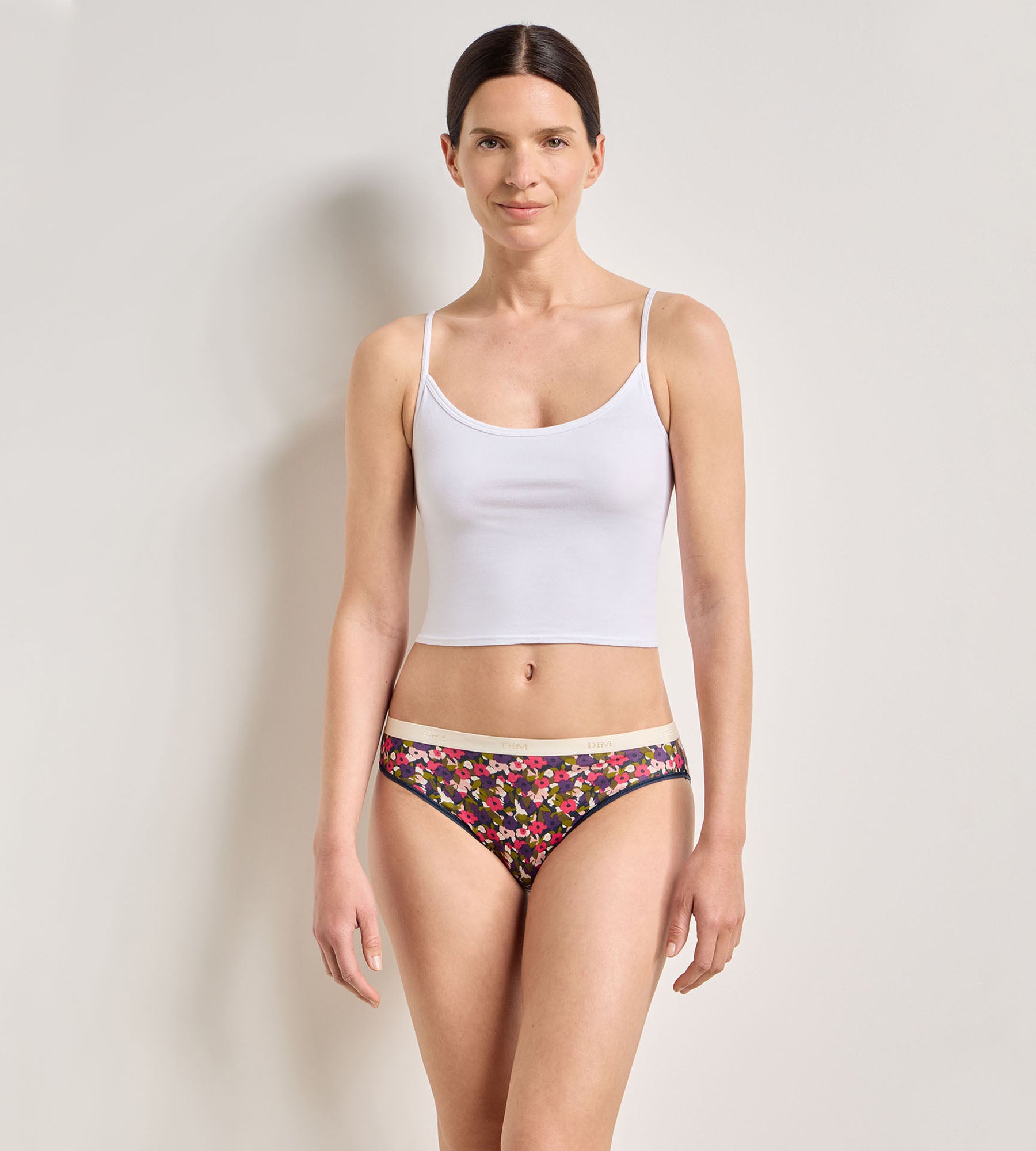 dim-les-pockets-lot-5-culottes-femme-coton-clat-floral image 3