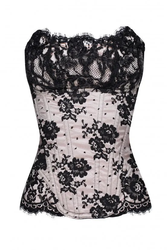 cadolle-scarlet-corset-cornely-dentelle-leavers image 1