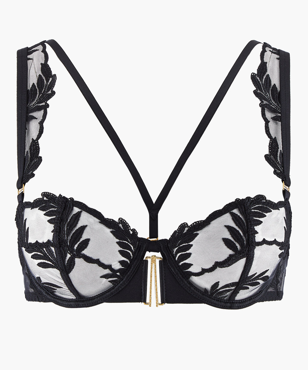 aubade-queen-of-shadow-soutien-gorge-demi-bonnet-noir-absolu image 1