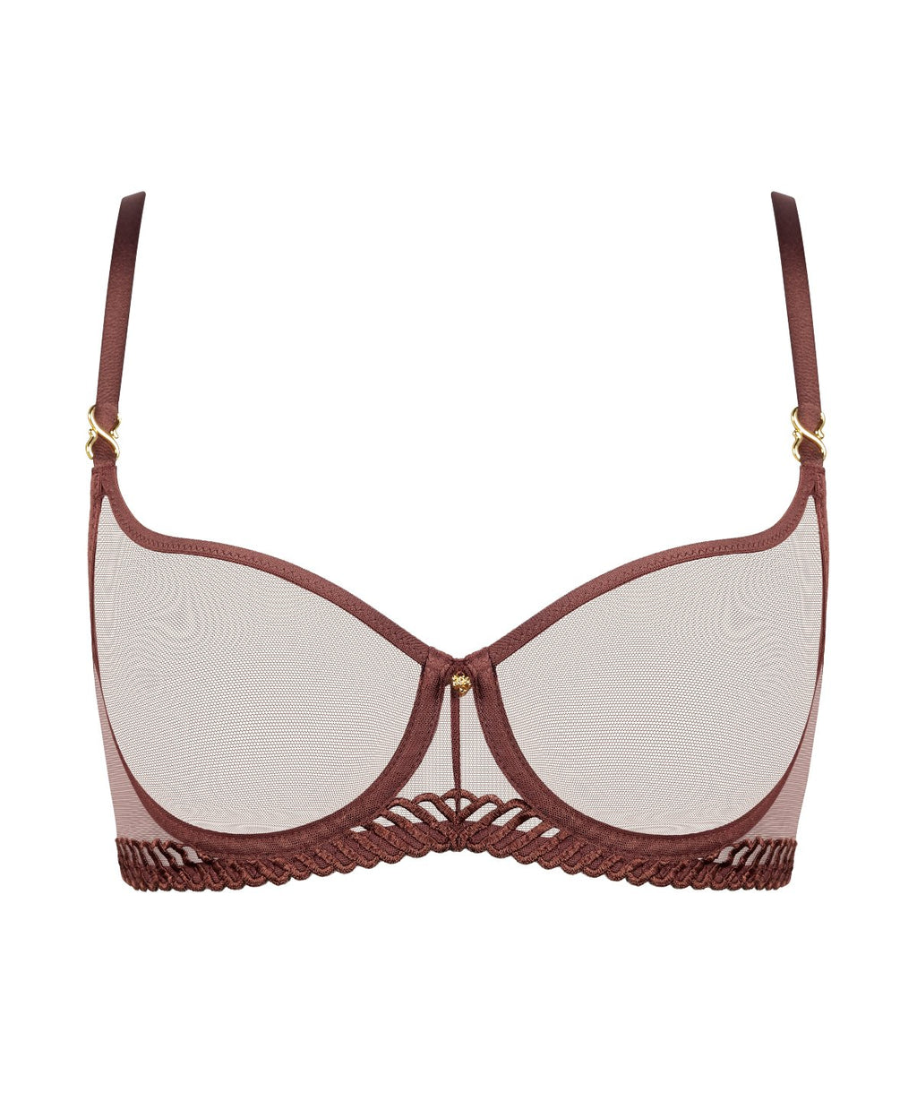 aubade-sheer-emotion-soutien-gorge-demi-coque-sepia image 1
