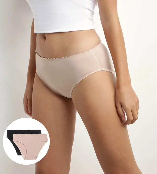 dim-body-touch-easy-slip-femme-invisible-coton-stretch-x2-noir-nude image 1