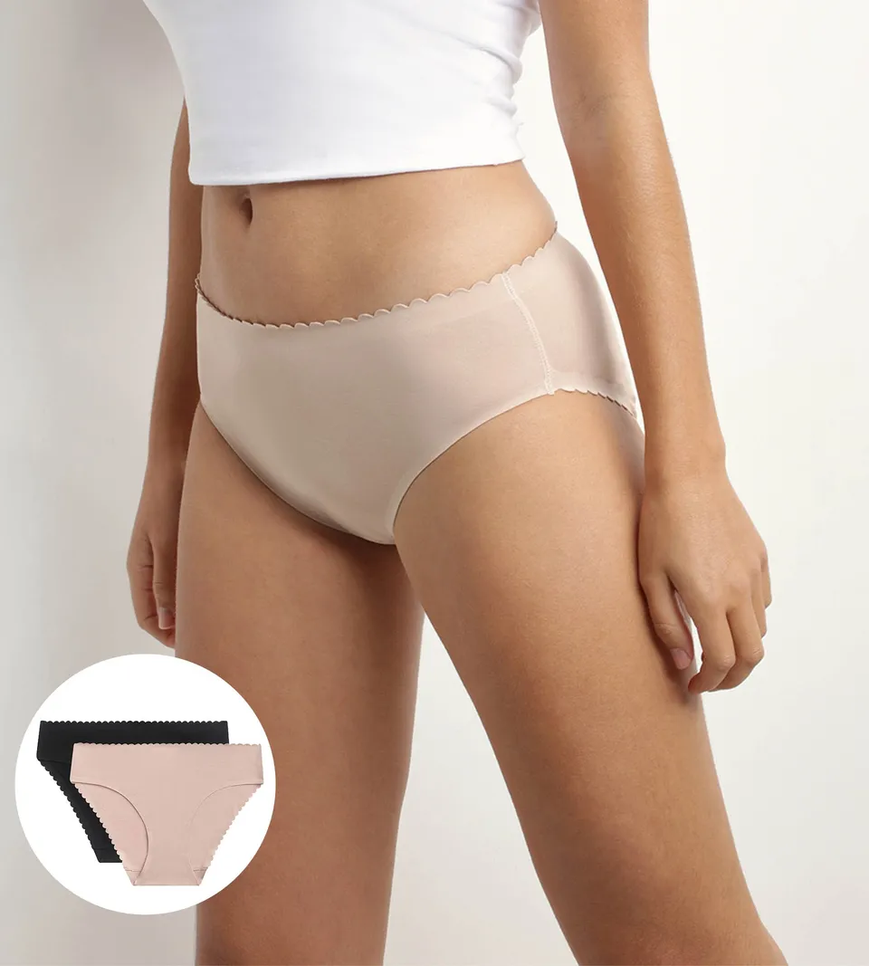 dim-body-touch-easy-slip-femme-invisible-coton-stretch-x2-noir-nude image 1