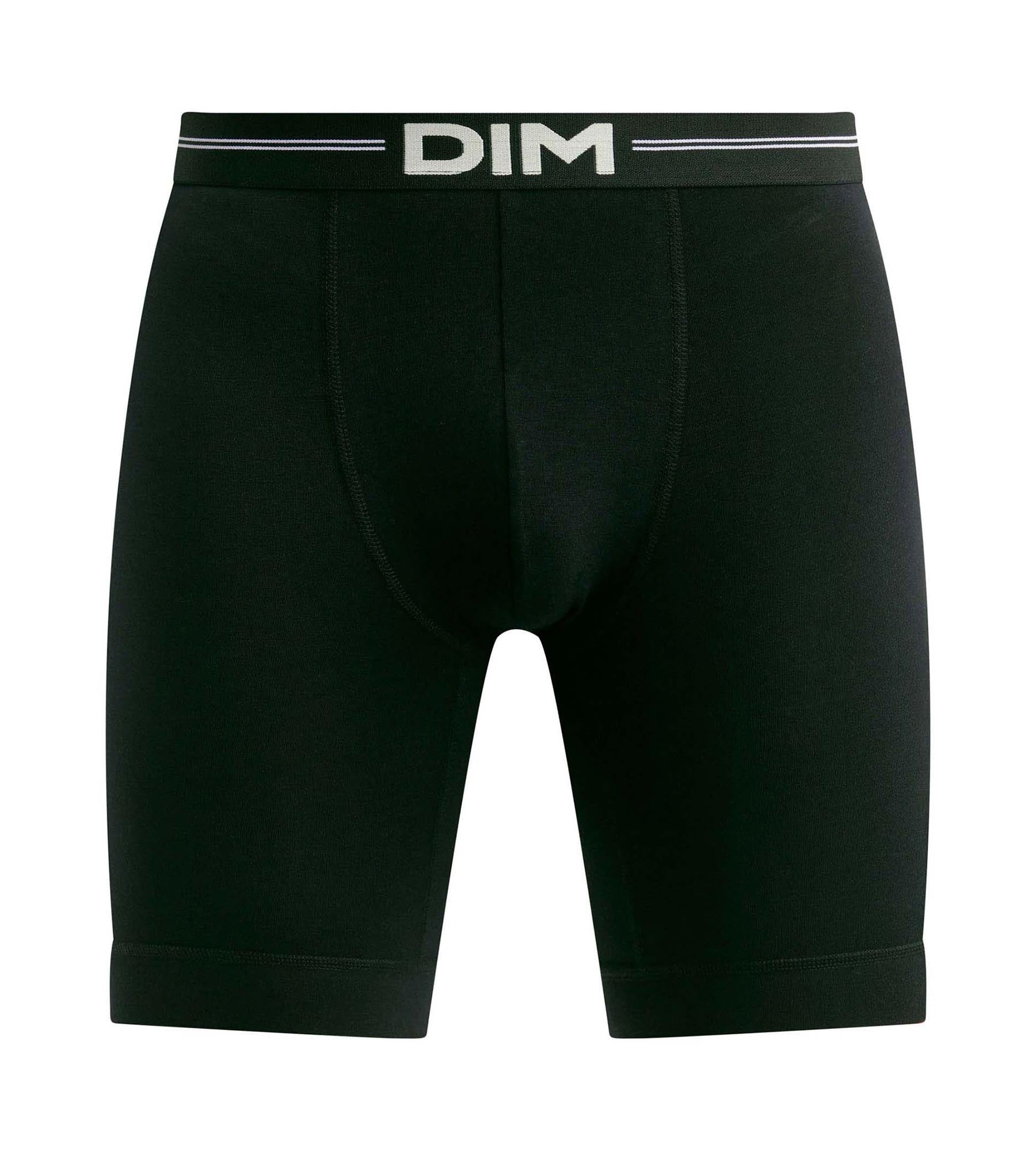 dim-icons-essentiel-boxer-long-homme-coton-modal-noir image 3