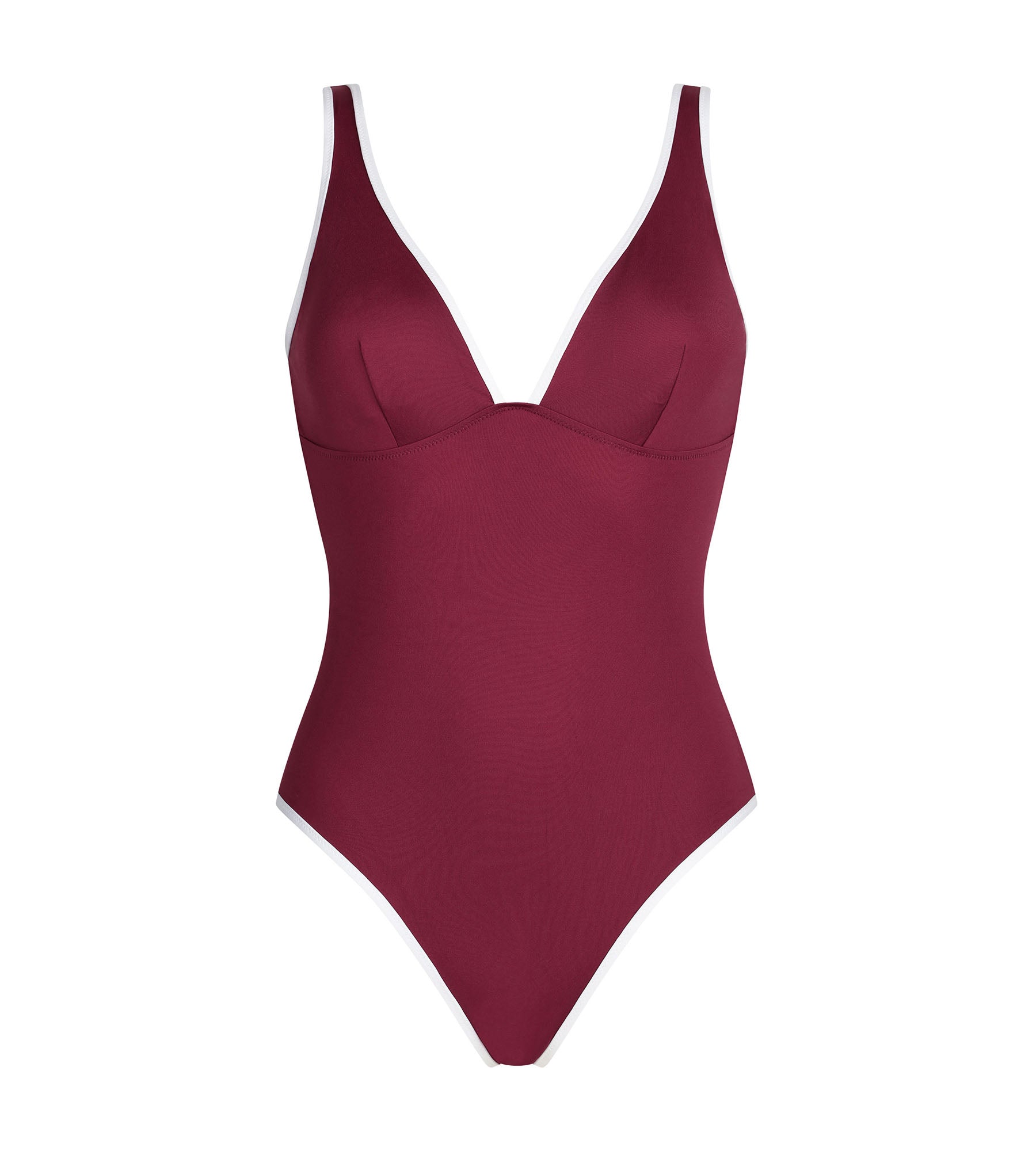 dim-timeless-maillot-1-pi-ce-femme-rouge-body-sculptant image 3