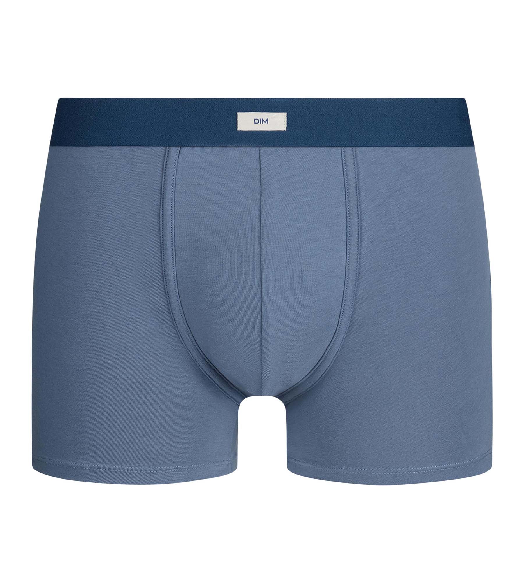 boxer-long-homme-dim-trendy-coton-bleu-fjord image 2
