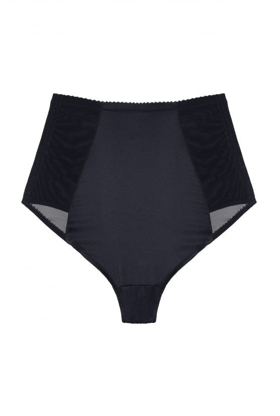 cadolle-gina-culotte-taille-haute-cuir-noir-gina-r-tro image 3