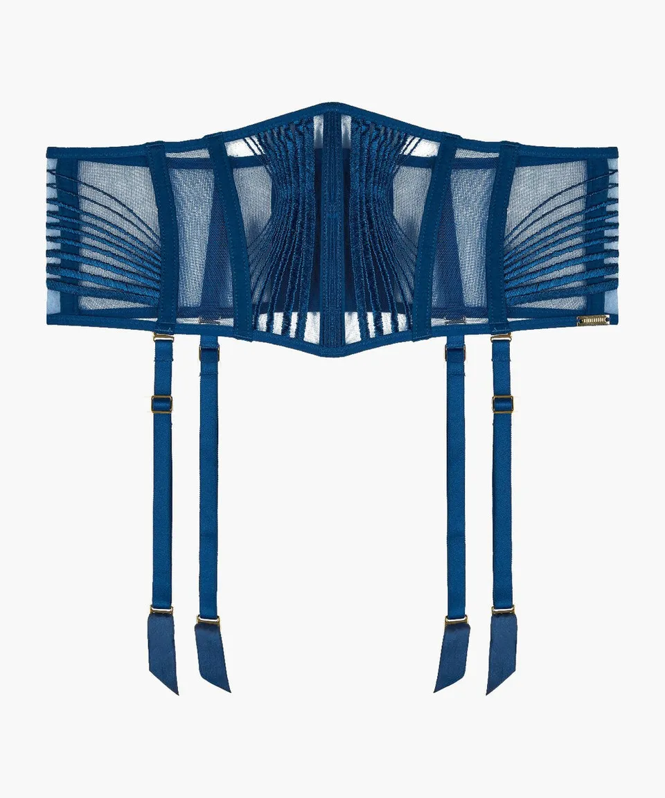 aubade-sumptuous-waves-porte-jarretelles-bleu-imp-rial image 1