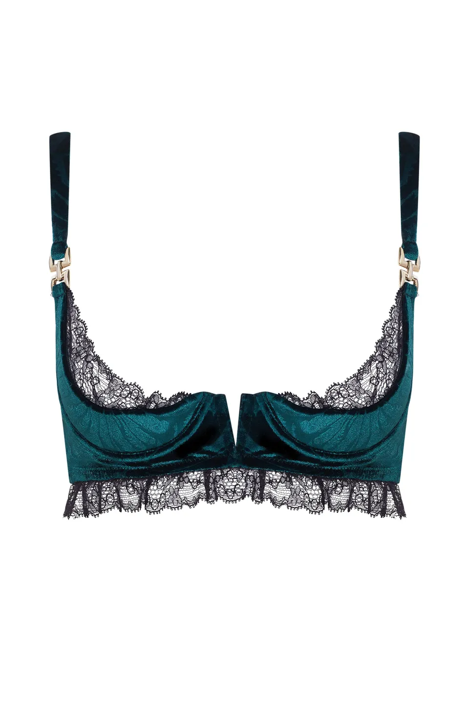 cadolle-soutien-gorge-sein-nu-velours-vert image 1