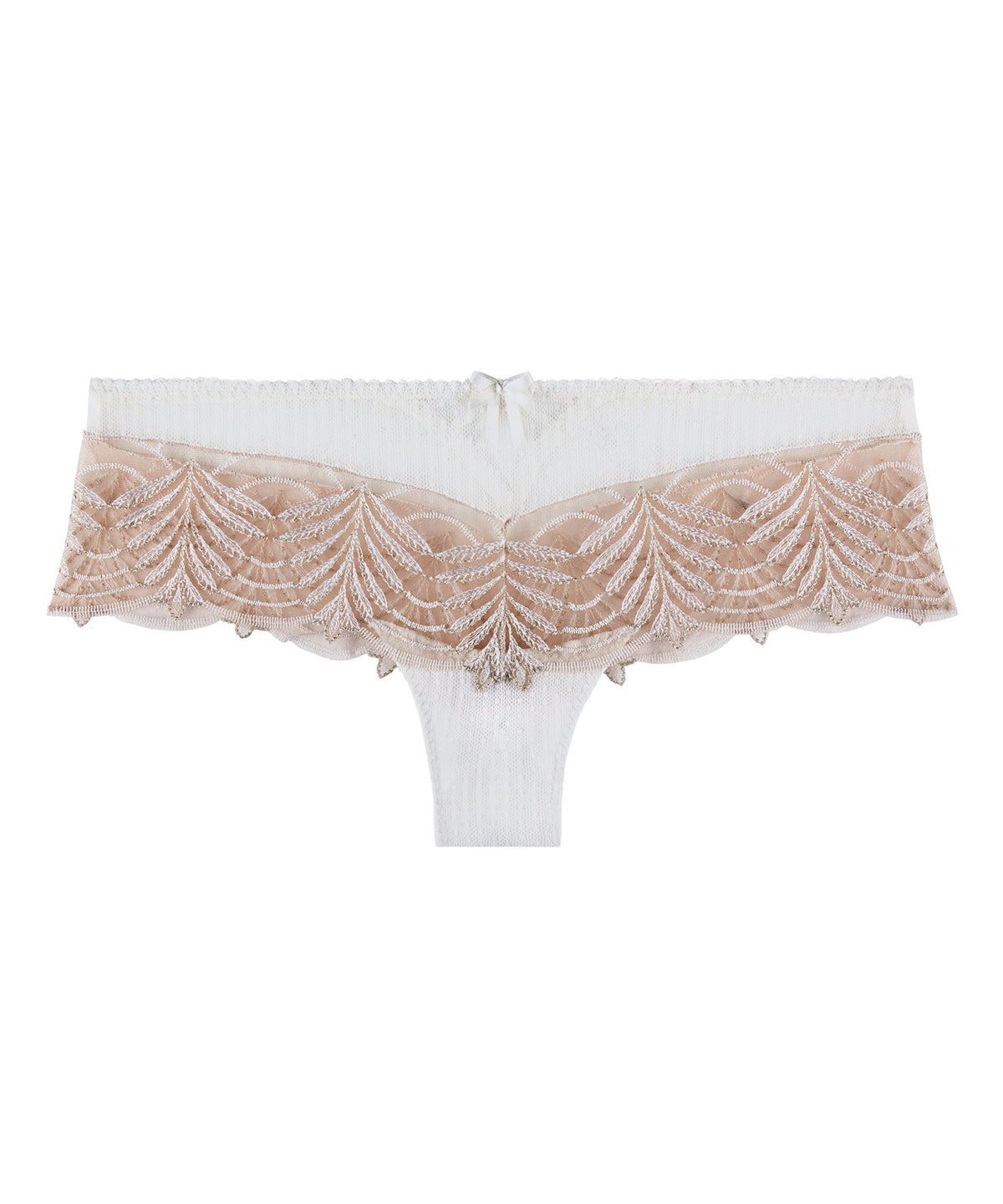 aubade-hypnolove-shorty-gold-feather-culotte-brod-e-avec-liens-bondage-et-anneau image 1