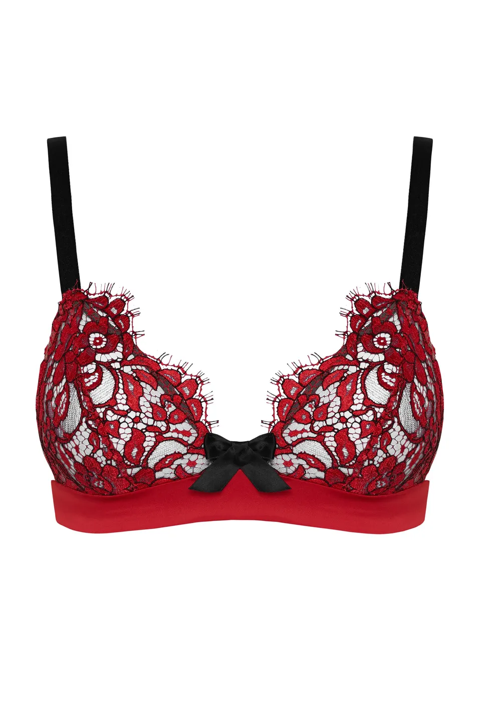 cadolle-soutien-gorge-alexia-sans-armature-dentelle-rouge image 1
