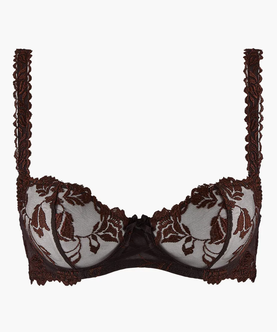 aubade-softessence-soutien-gorge-balconnet-espresso image 1