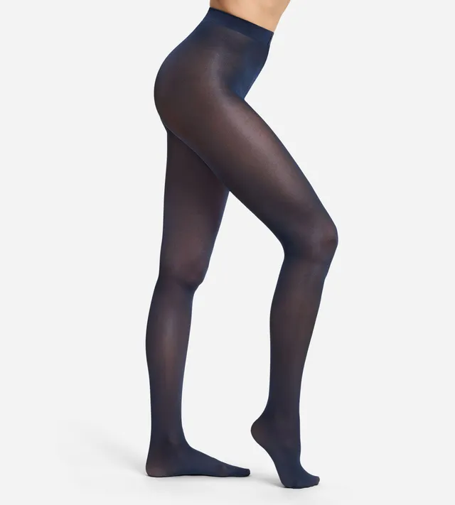 dim-style-collant-fantaisie-femme-m-tallique-marine-46d image 1