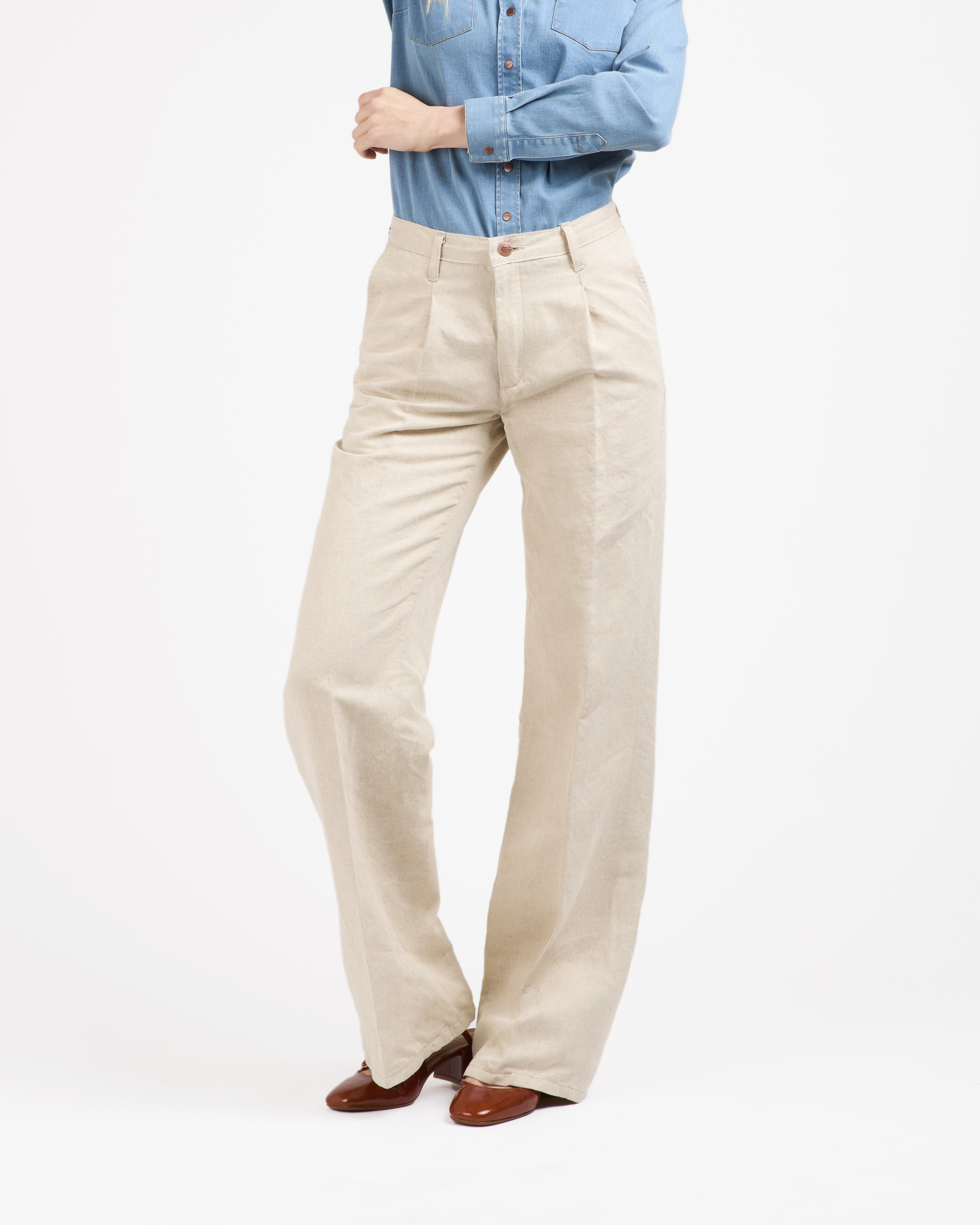 atelier-tuffery-gabi-pantalon-femme-large-taille-haute-chanvre-naturel image 4