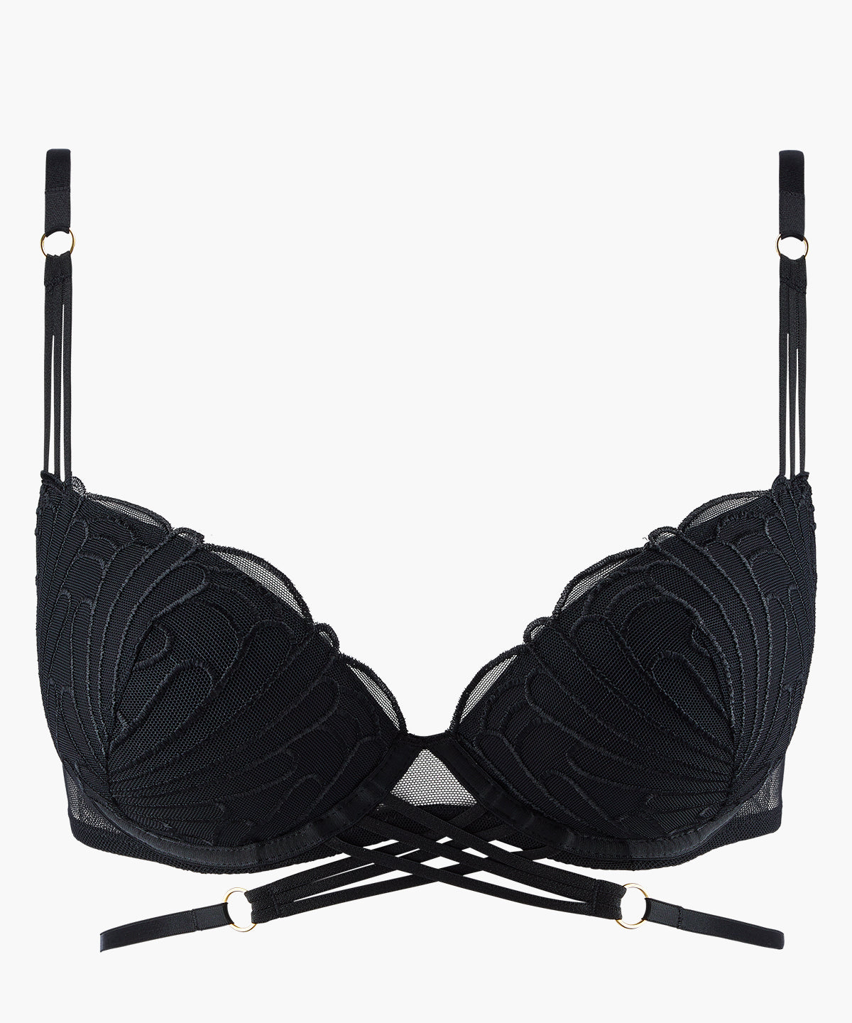 aubade-l-indomptable-soutien-gorge-push-up-coques-afterdark-noir image 1