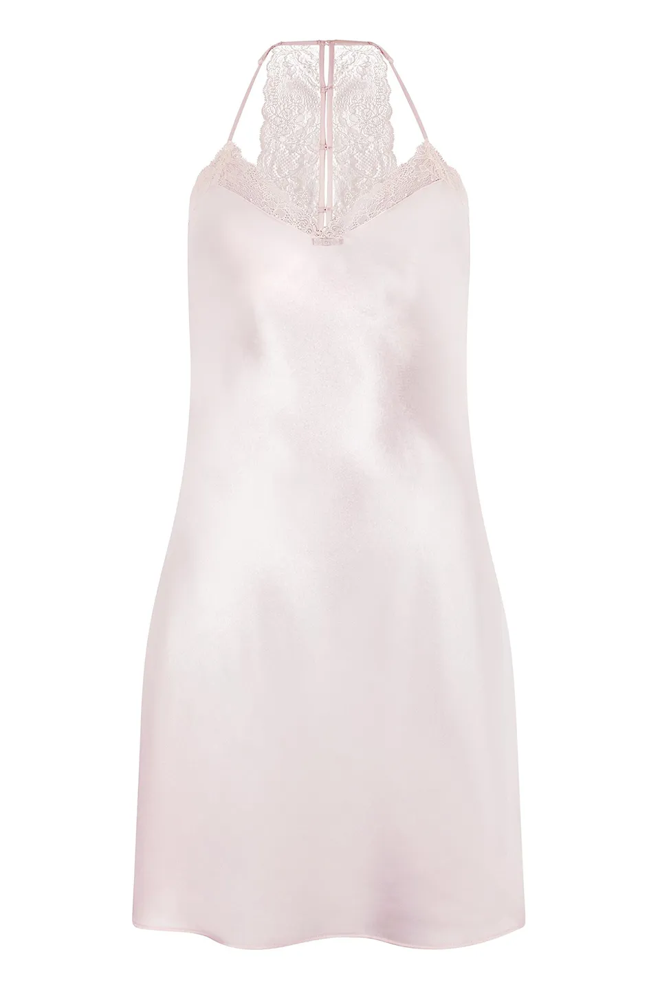 darjeeling-abby-chemise-de-nuit-femme-satin-et-dentelle-rose-40 image 1