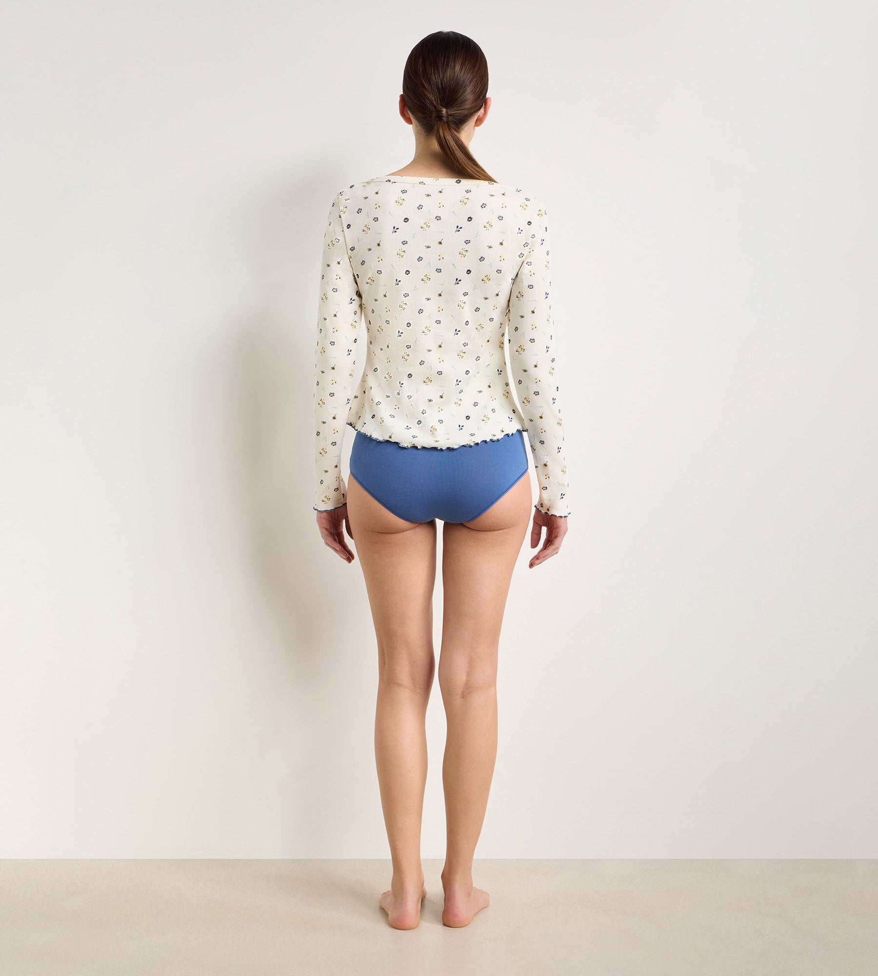 top-manches-longues-dim-slow-days-fresh-vibes-coton-cru-imprim-fleuri image 2