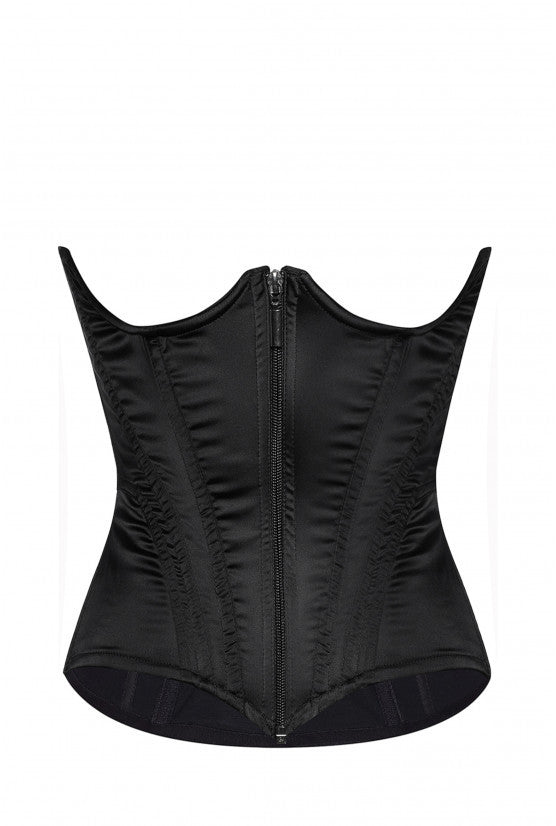 cadolle-appia5-corset-sous-poitrine-satin-noir image 1