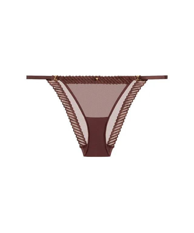 aubade-sheer-emotion-culotte-taille-basse-sepia image 1