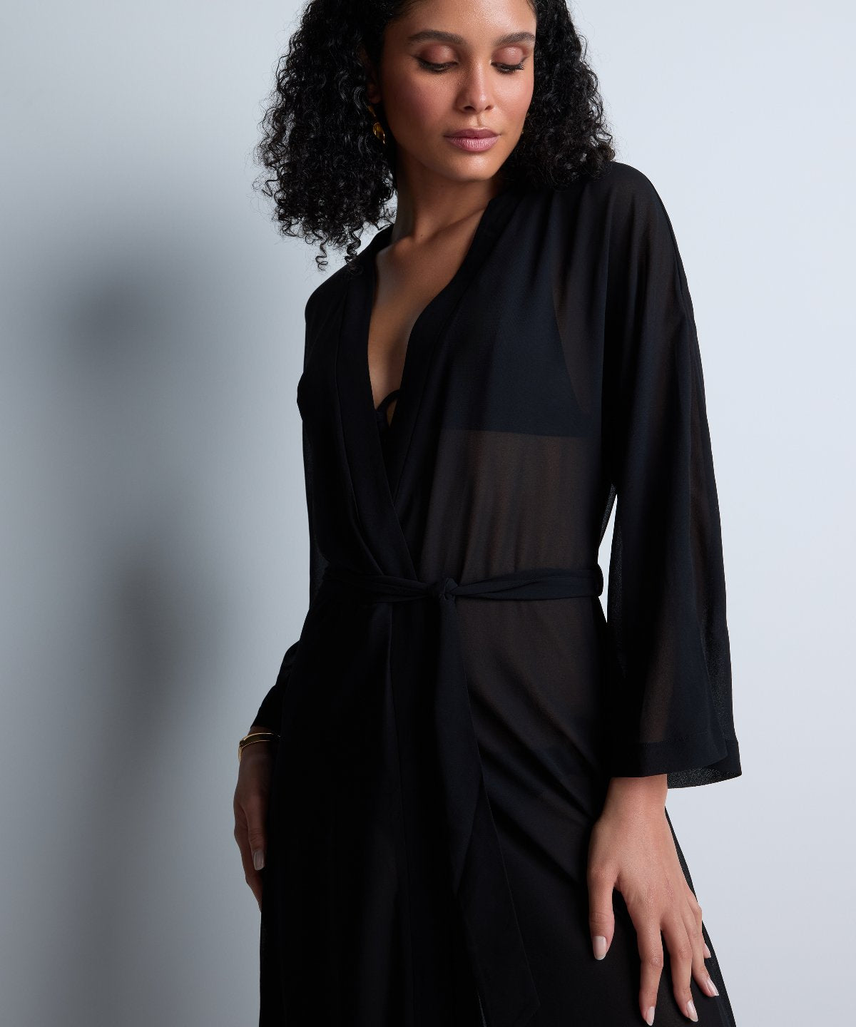 aubade-beach-walk-kimono-long-black image 2