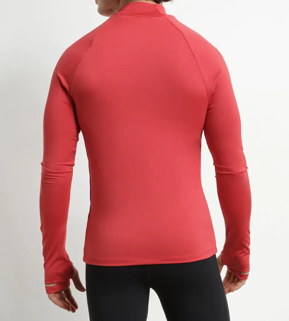 dim-move-haut-de-sport-homme-col-montant-microfibre-rouge image 1