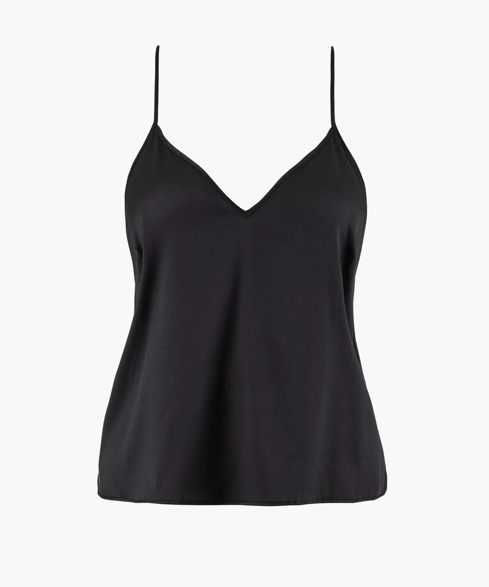 aubade-silk-desire-top-spaghetti-noir image 1