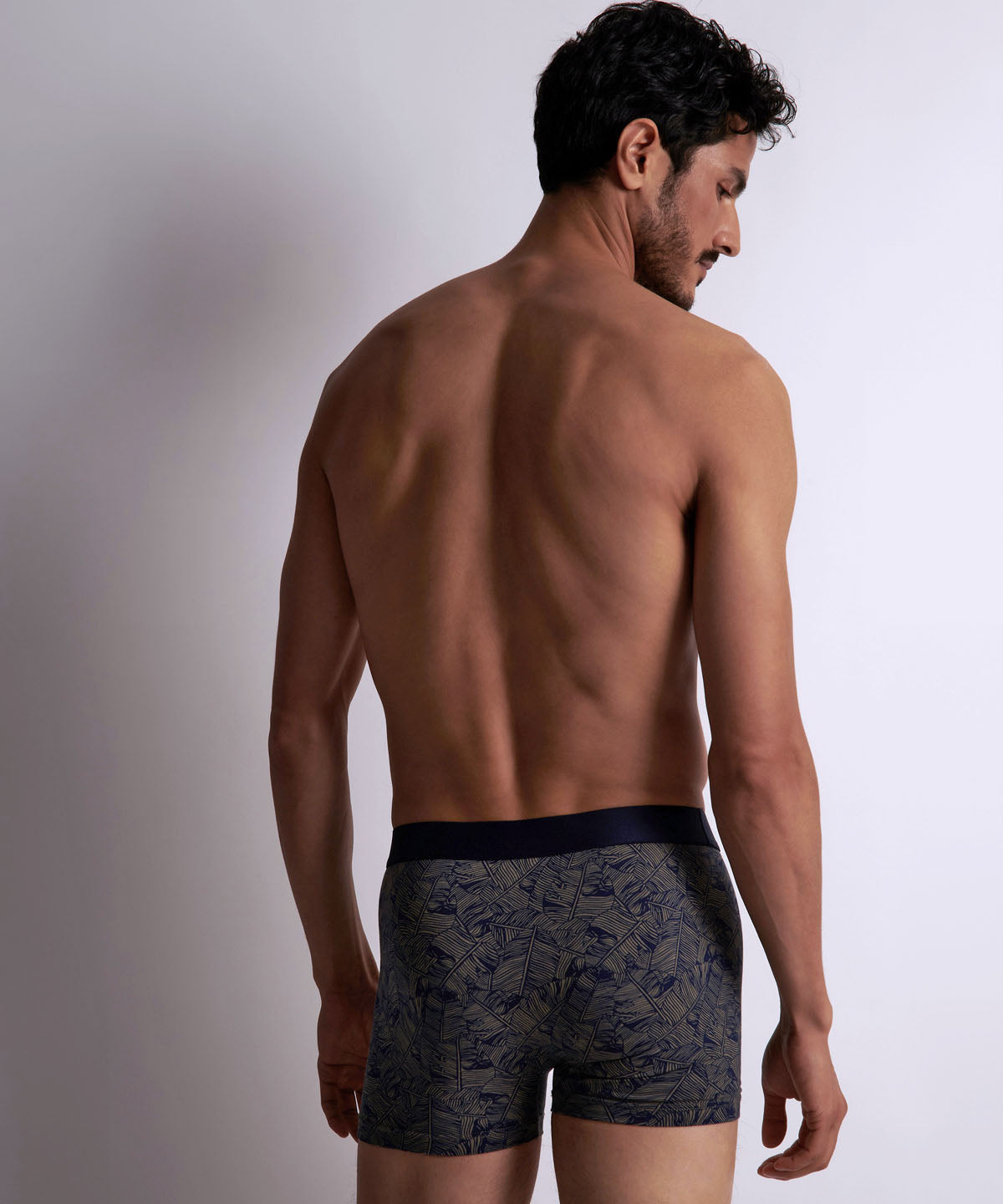 aubade-homme-boxer-marine-palm-gu-pard-coton-bio image 4