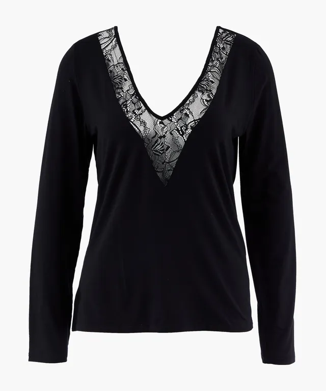 aubade-lazy-days-top-manches-longues-noir image 1