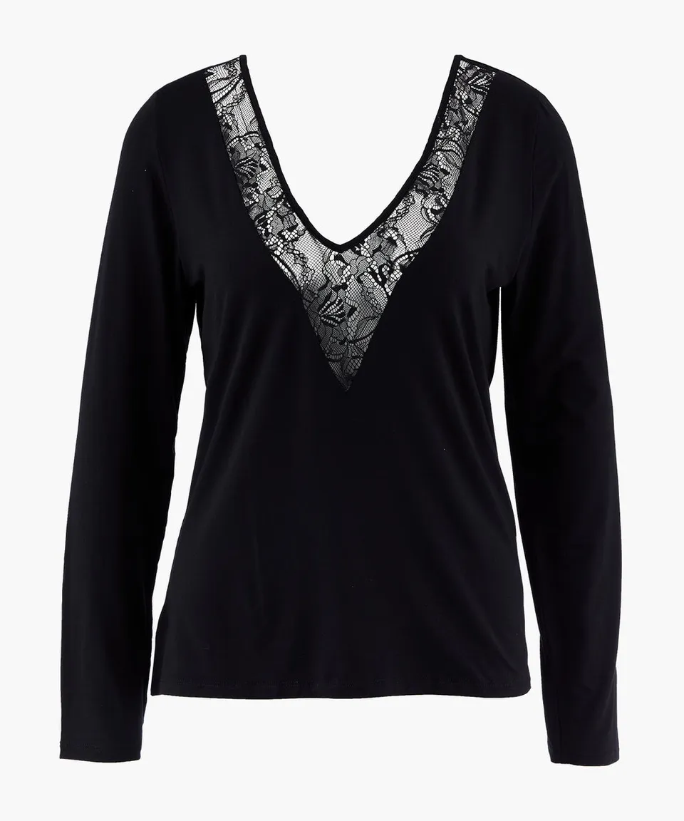 aubade-lazy-days-top-manches-longues-noir-2 image 1