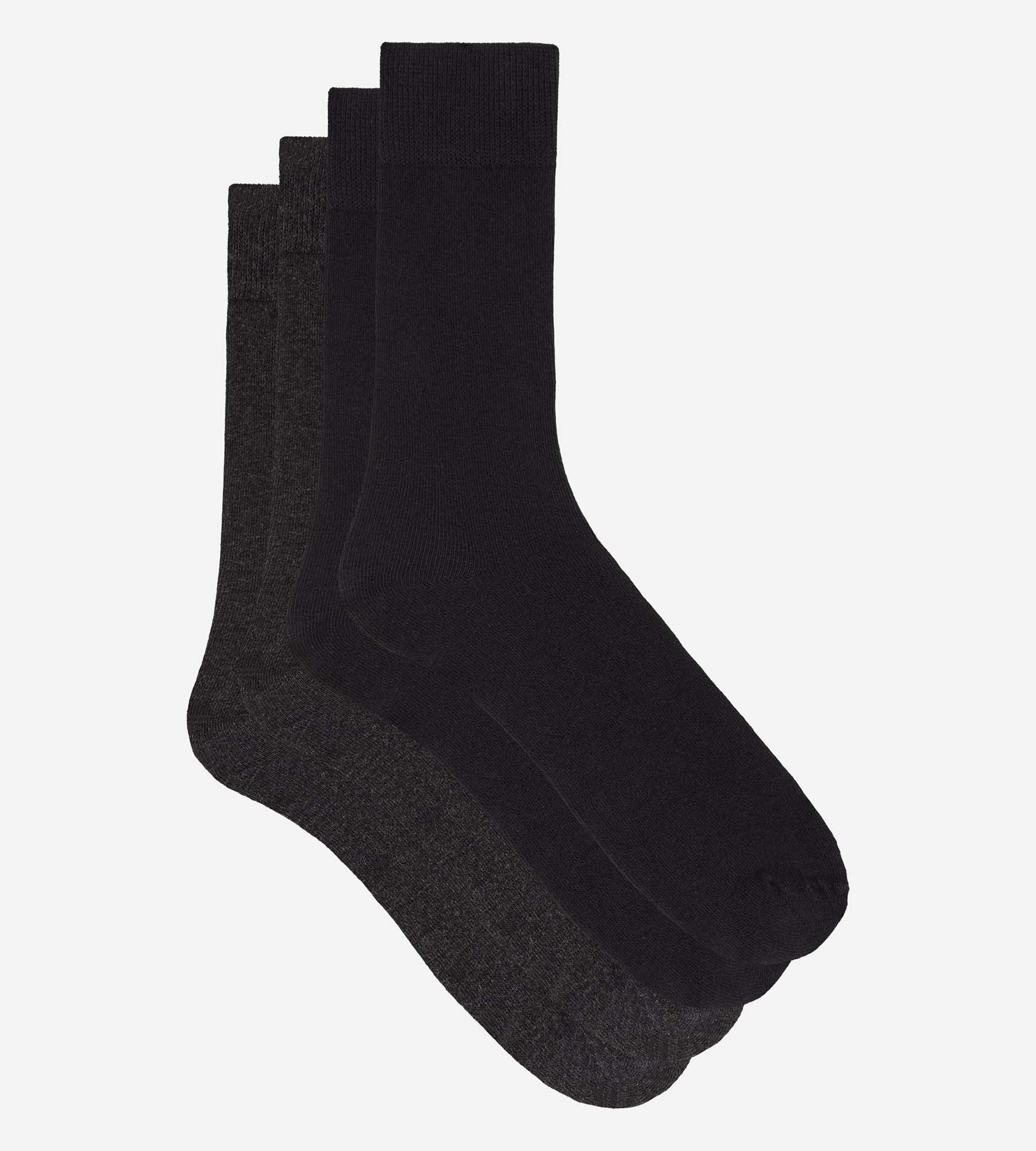 dim-thermo-lot-de-2-chaussettes-homme-coton-gris-anthracite image 2