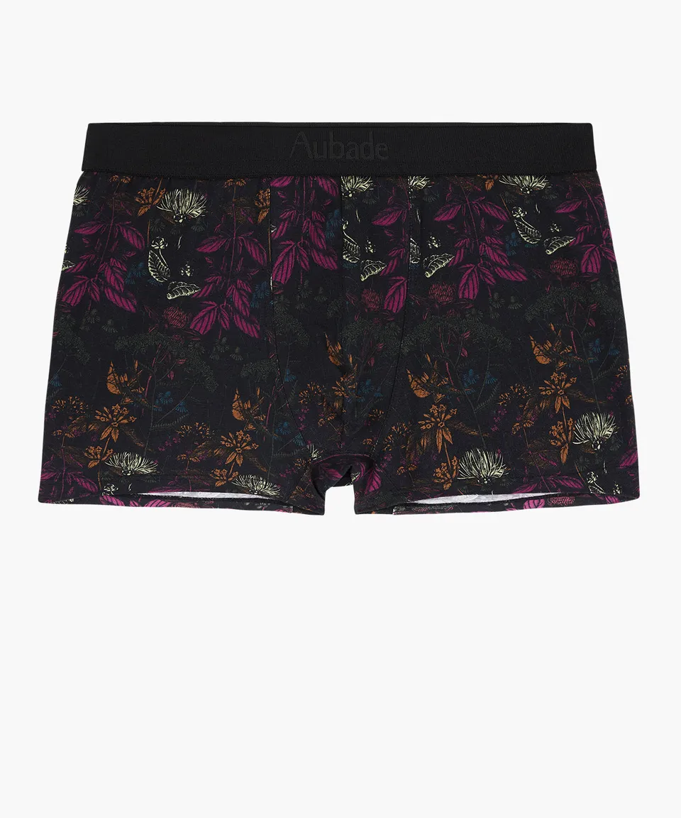 aubade-homme-boxer-fleurs-magiques-noir-2 image 1