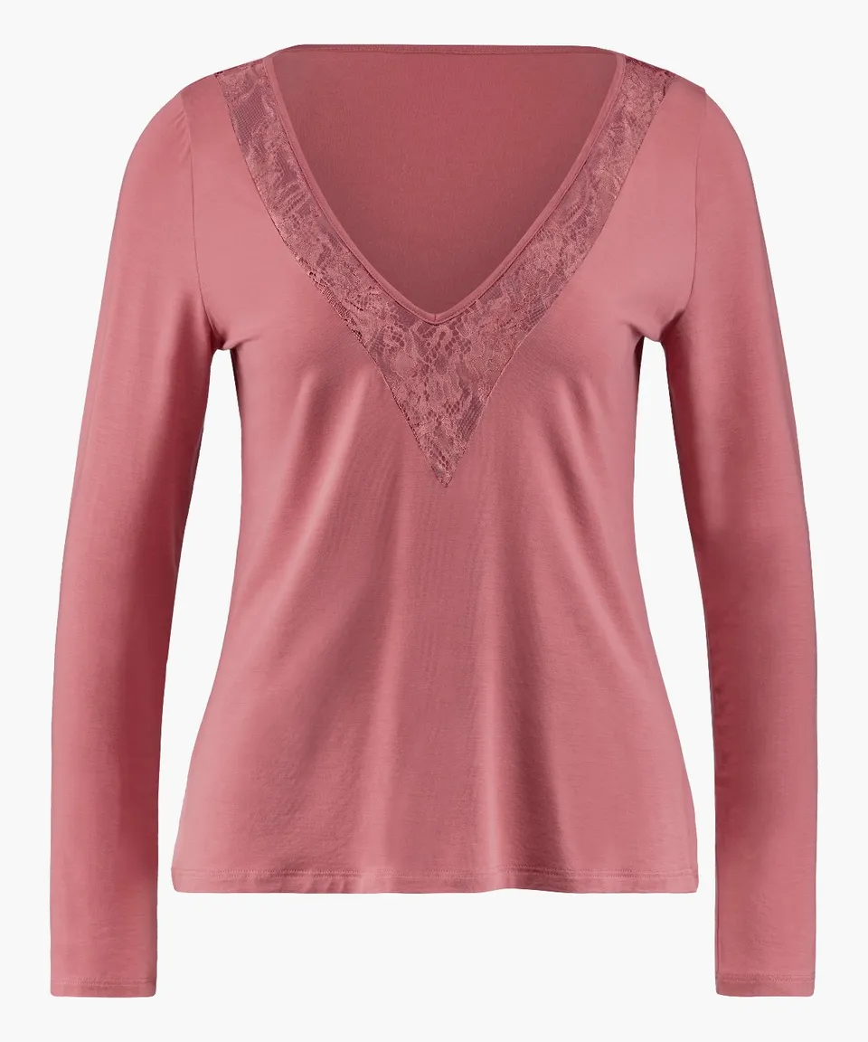 aubade-lazy-days-top-manches-longues-rosewood-2 image 1