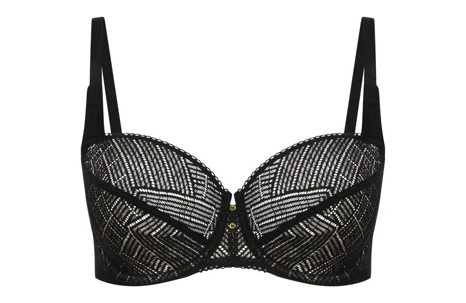 darjeeling-soutien-gorge-corbeille-gloria-dentelle-graphique-noir-95e image 1
