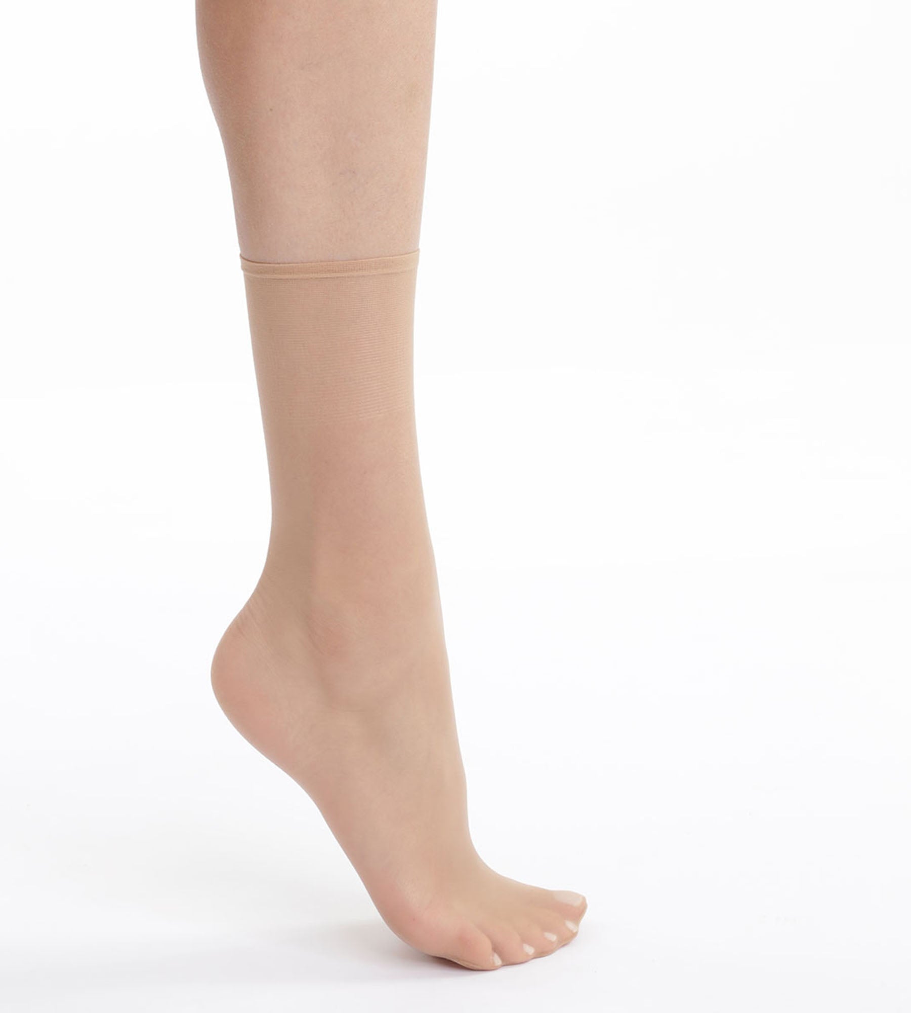 dim-sublime-voile-lot-de-2-paires-de-socquettes-invisibles-nude-ivoire-femme image 2
