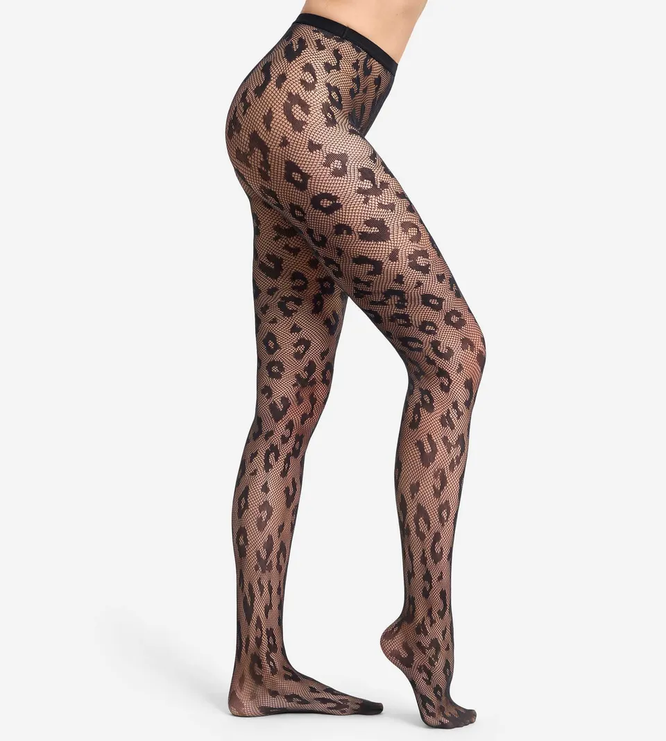 dim-style-collant-fantaisie-l-opard-r-sille-noir-30d image 1