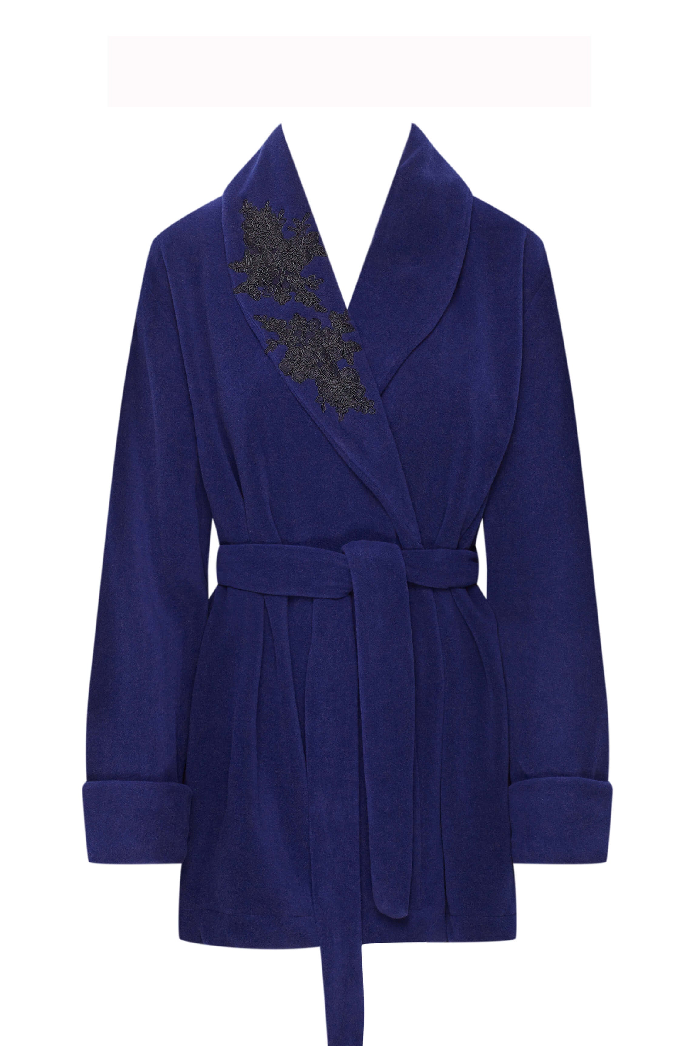 cadolle-peignoir-polaire-bleu-robe-de-chambre-homewear-bleu-nuit image 1