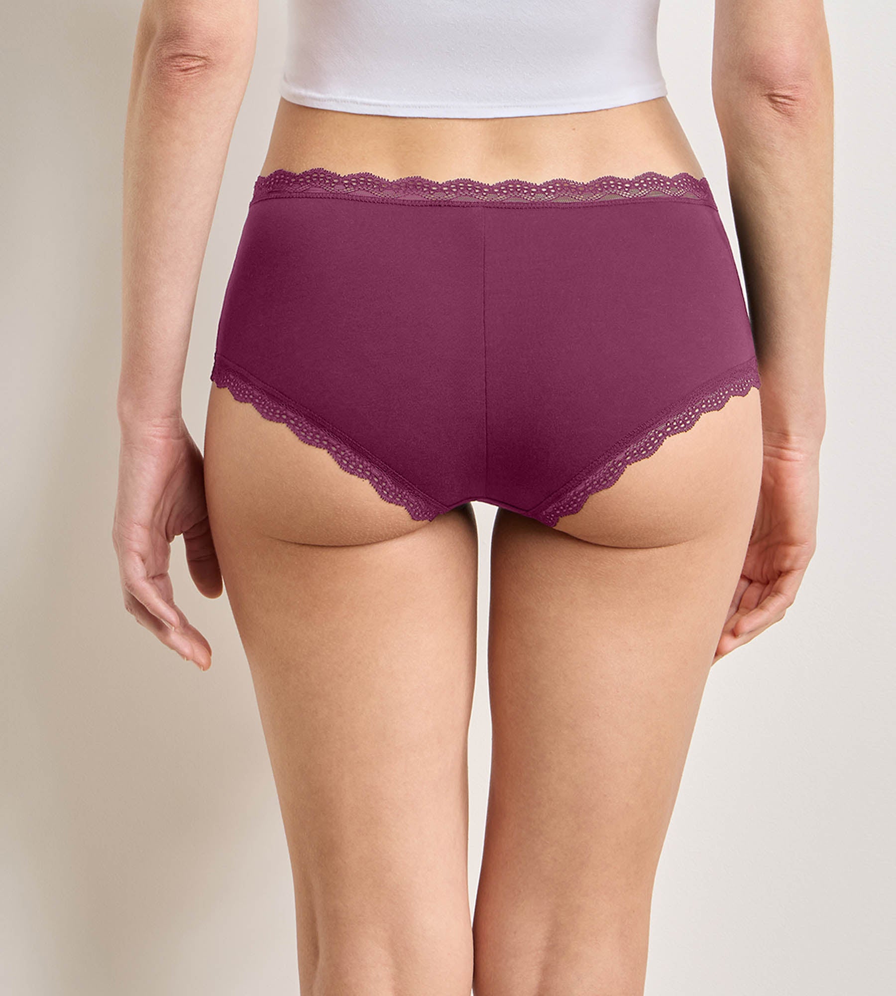 dim-daily-coton-dentelle-lot-de-2-shortys-femme-rose-meraude image 5