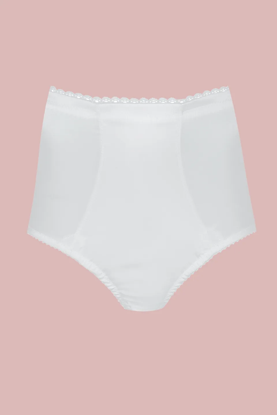 cadolle-culotte-gainante-gina-satin-ivoire-taille-haute image 1
