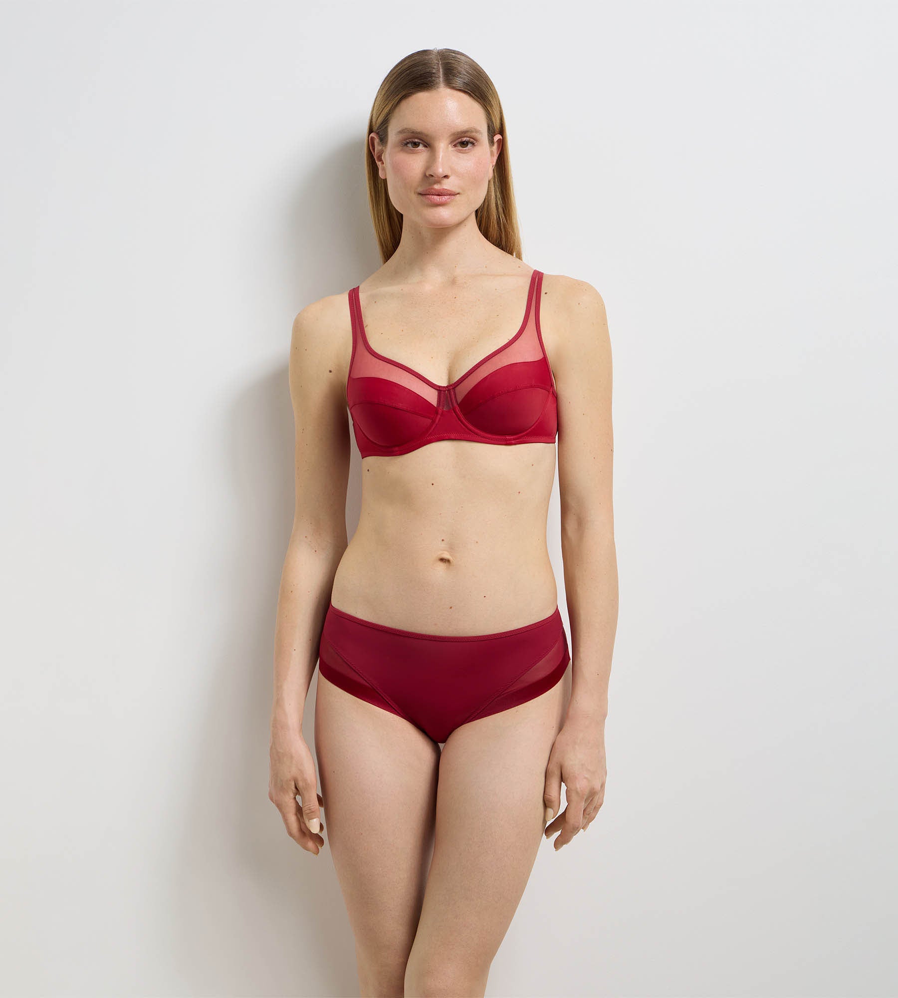 dim-generous-classic-culotte-femme-polyamide-bois-rouge image 3