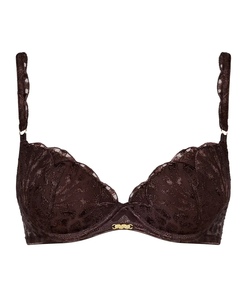 aubade-crazy-in-love-push-up-moul-satin-brown image 1