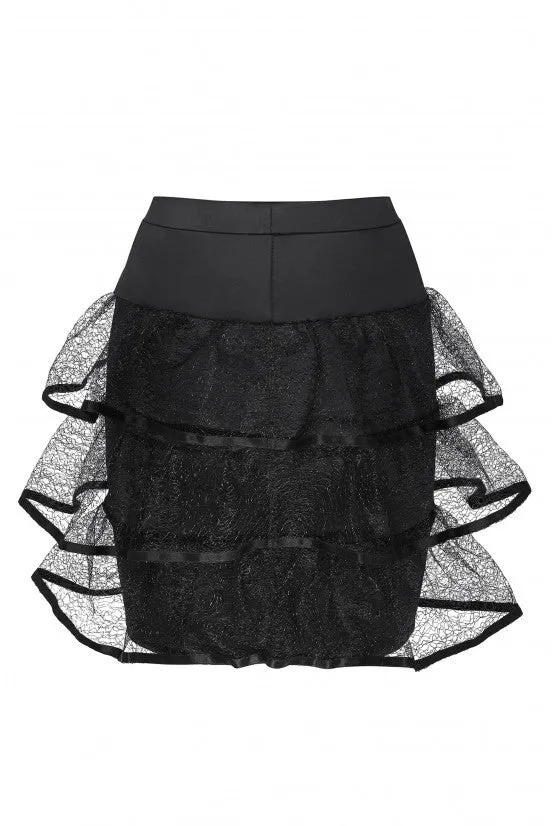 cadolle-jupe-crinoline-satin-noir-doubl-e-tulle image 1