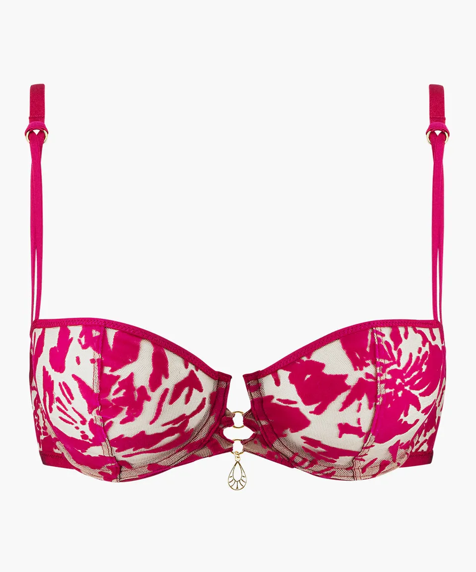 aubade-wild-vibration-soutien-gorge-demi-bonnet-hot-pink image 1